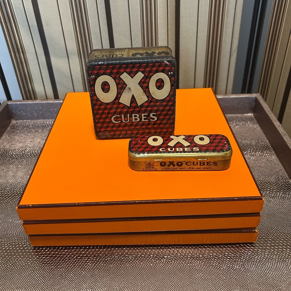 Vintage OXO cube tins